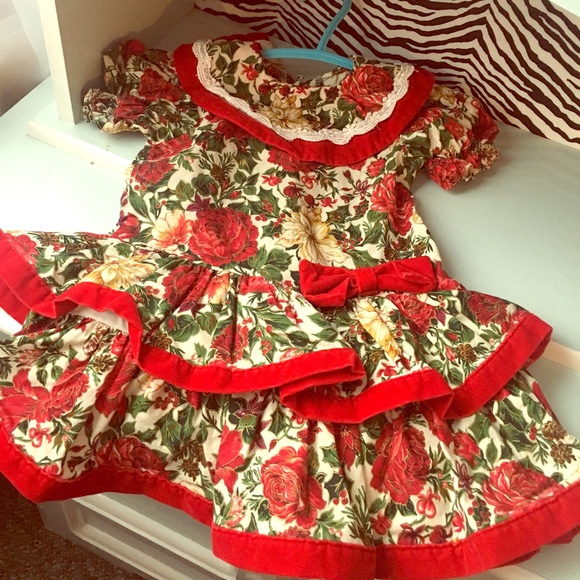 vintage girls christmas dress